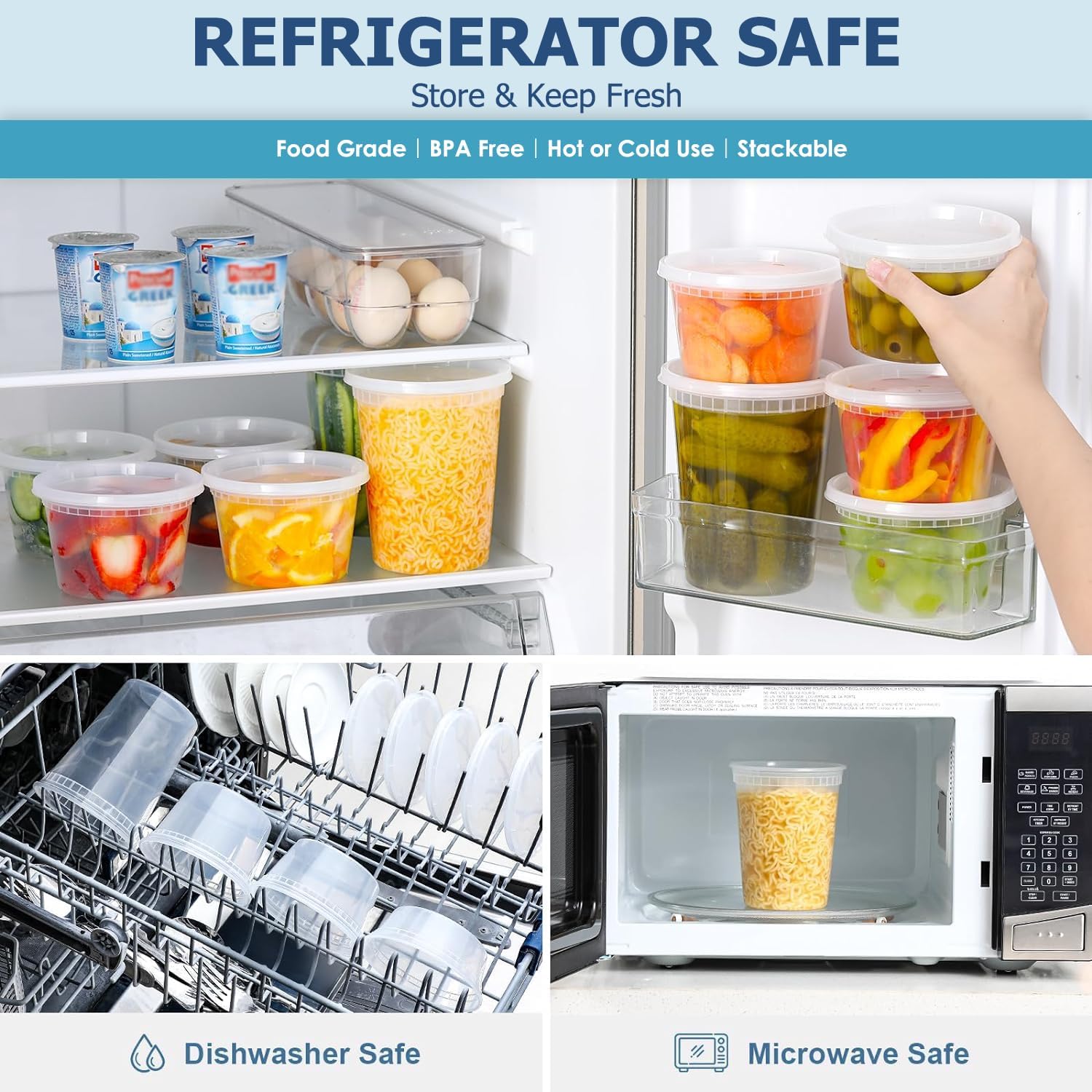 24pcs Deli Food Storage Contai - Food Storage Meals recension och pris