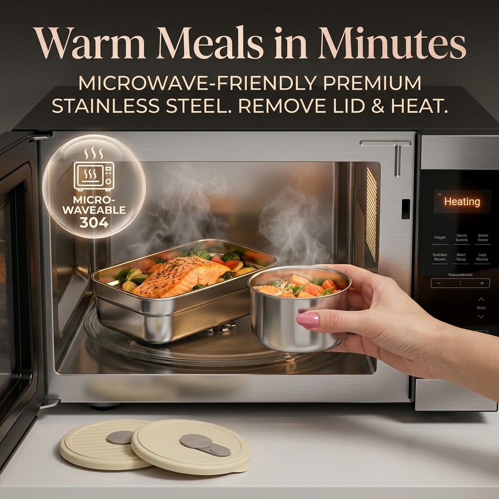 Microwave Safe 304 Stainless S - Food Storage Oven Safe recension och pris