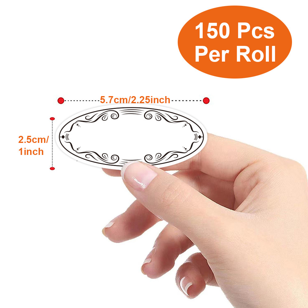 150Pcs Oval Canning Labels for - Food Storage Labels recension och pris