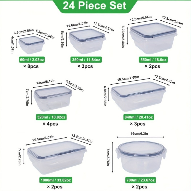 48PCS BPA-Free Food Storage Se - Food Storage Meals recension och pris
